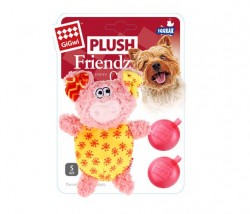 GiGwi - 6225 Plush Friendz Sesli Domuz Pembe Sarı Peluş