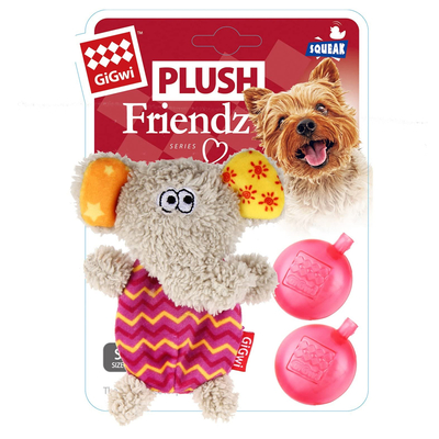 GiGwi - 6227 Plush Friendz Sesli Peluş Fil Oyuncak