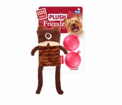 GiGwi - 6267 Plush Friendz Çift Sesli Ayı Kahverengi Peluş