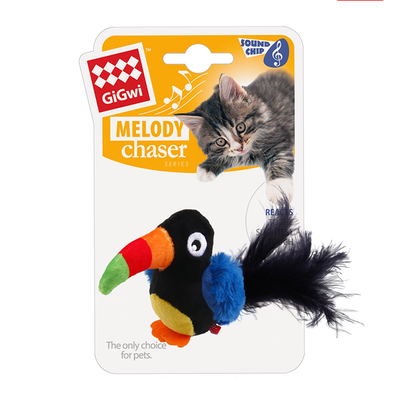 GiGwi - 7381 Melody Chaser Peluş Toucan Papağan Sesli Oyun