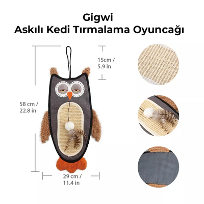 7529 Kedi Oyun Tırmalama Askılı - Thumbnail