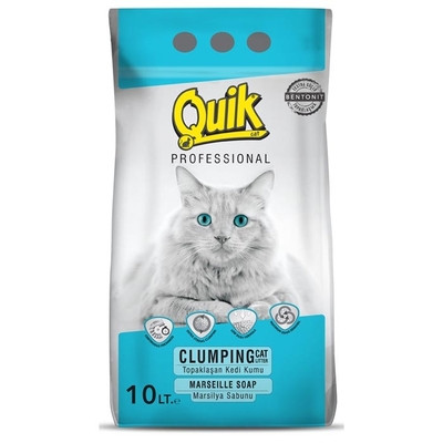 Quik - Bentonit 10 Lt İnce 2'li Poşet (Marsilya Sabunlu)