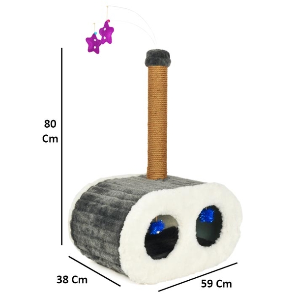 Çitt Girişli Elips Yuvalı Tırmalama 80 cm