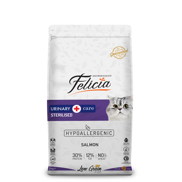 Felicia 2 Kg Somonlu Az Tahıllı Kısırlaştırılmış Kedi Maması HypoAllergenic Kedi Maması