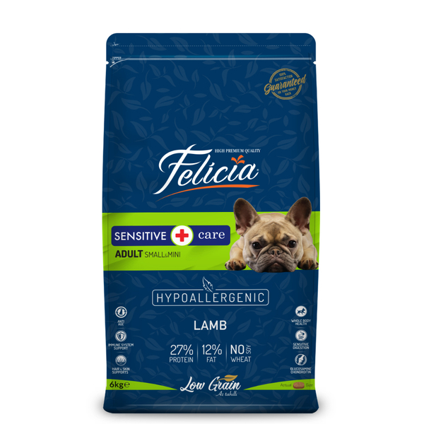 Felicia 6 Kg Yetişkin Kuzulu Small/Mini Az Tahıllı HypoAllergenic Köpek Maması