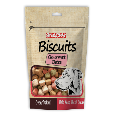 Snacky - Gourmet Bites Köpek Bisküvisi 200 gr - 6 Adet
