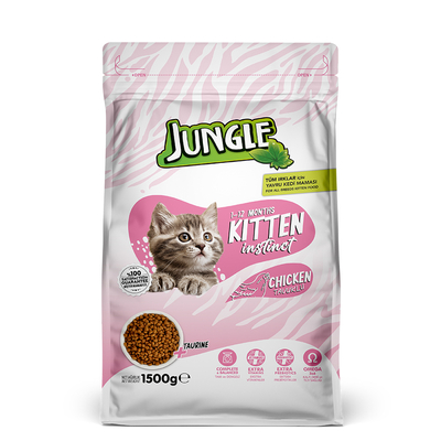 Jungle - Jungle 1,5 kg-4 Adet Yavru Tavuklu Kedi Maması