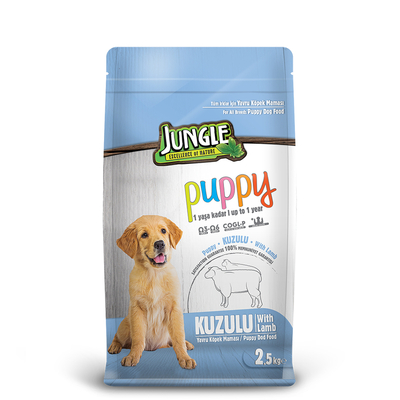 Jungle - Jungle 2,5 kg-4 Adet Yavru Kuzu Etli Köpek Maması