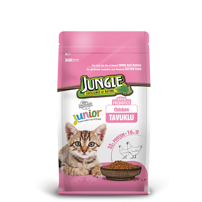 Jungle - Jungle 500 Gr-8 Adet Yavru Kedi Maması Tavuklu