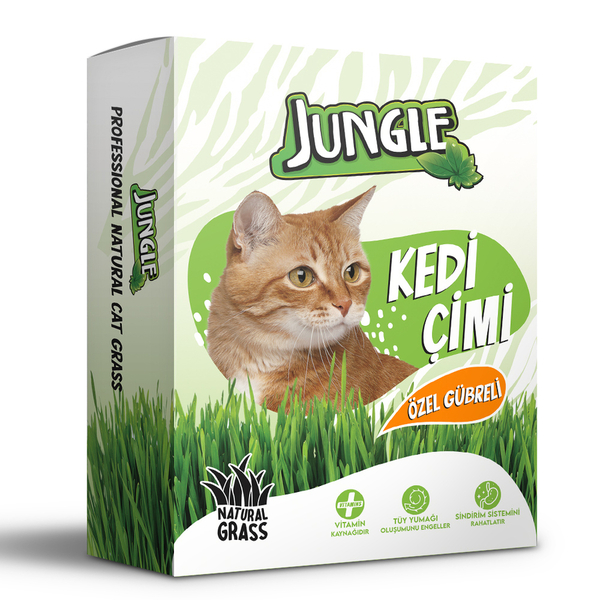 Jungle Kedi Çimi Kutulu (Fileli) 6'lı