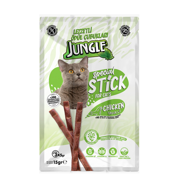 Jungle Kedi Stick Ödül Tavuklu 3*5 gr - 30 Adet