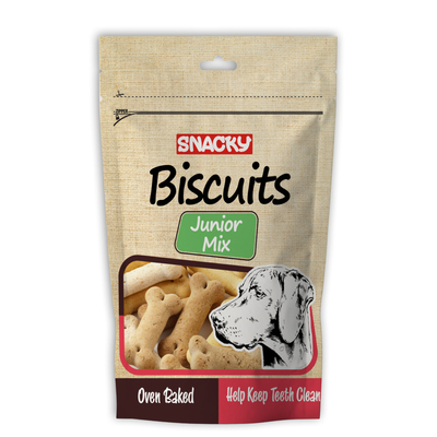 Snacky - Junior Mix Köpek Bisküvisi 200 gr - 6 Adet
