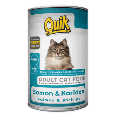 Quik Kedi 415 gr Somon-Karides Konserve 24 Adet - Thumbnail