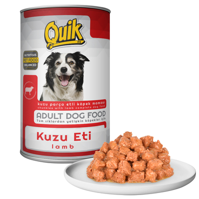 Quik - Quik Köpek 415 gr Kuzu Etli Konserve 24 Adet