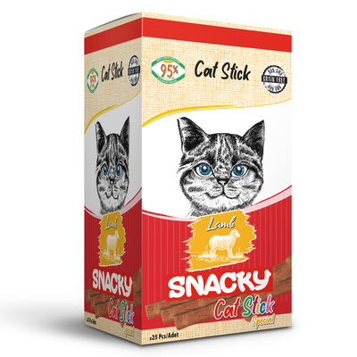 Snacky Kedi Stick Ödül Kuzulu 3*5 gr-25 Adet - Thumbnail