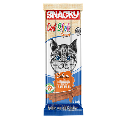 Snacky Kedi Stick Ödül Somonlu 3*5 gr-25 Adet - Thumbnail