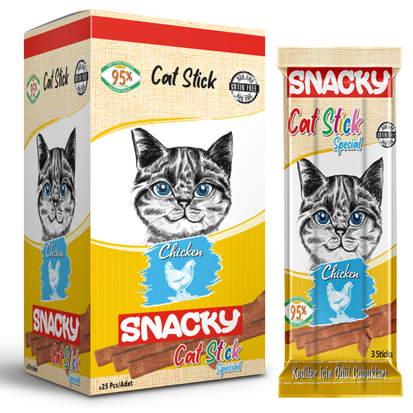 Snacky Kedi Stick Ödül Tavuklu 3*5 gr-25 Adet