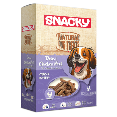 Snacky - Snacky Kurutulmuş Tavuk Boyun 100 g - 4'lü Paket