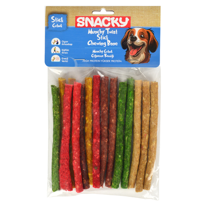 Snacky - Snacky Munchy Köpek Burgu Çubuk 15'li *13cm *105g *10 Paket
