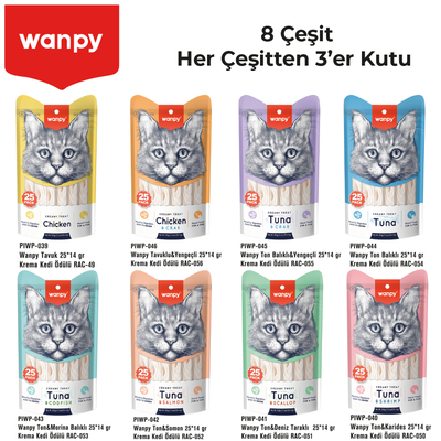 Wanpy - Wanpy Kedi Krema 25'li Set - Ekim