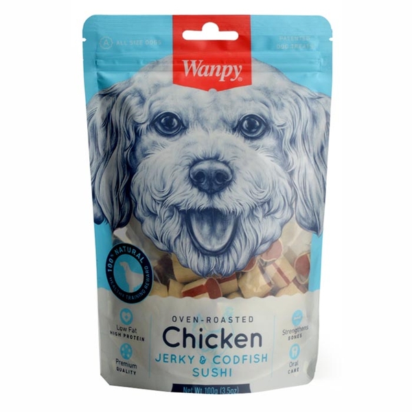 Wanpy Tavuklu&Morina Balıklı 100 gr CC-02 Köpek Ödülü