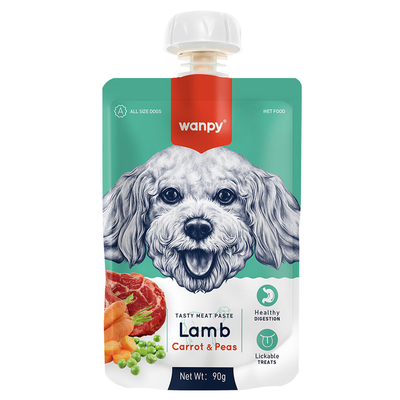 Wanpy - Wanpy Taze Kuzulu&Havuçlu 10'lu Köpek Et Ezmesi 90 gr