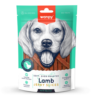 Wanpy - Wanpy Yumuşak Kuzu Eti Dilimleri 100g Köpek Ödülü